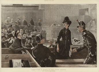 Une scène dans les tribunaux de Paris