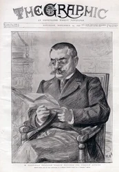 Portrait de Théophile Delcassé (1852-1923), homme politique français et ministre des Affaires étrangères