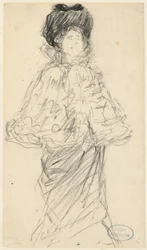 Femme debout, vers 1900
