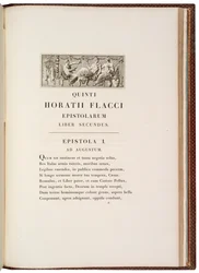 Page de Quintus Horatius Flaccus