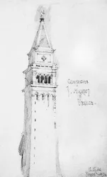 Campanile, S. Marks, Venise, 1891