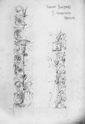 Pilastres sculptés, S. Miracoli, Venise, 1891