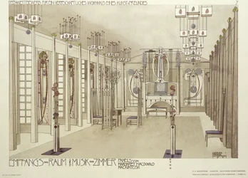 Projet pour une salle de musique, vers 1901