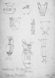 Poterie égyptienne, Musée de Naples, 1891