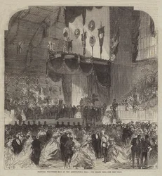 Bal des Volontaires Nationaux au Agricultural Hall, le Grand Dais