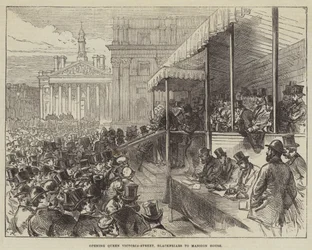 Ouverture de Queen Victoria-Street, de Blackfriars à Mansion House