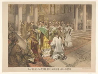 Charlemagne couronné empereur; Série de vingt-quatre planches d