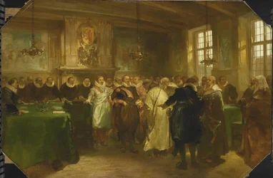Le Prince Maurice recevant une délégation russe en 1614