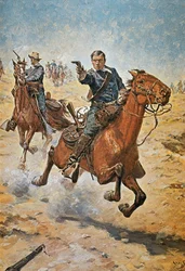 Cavalier de la cavalerie américaine dans les années 1870