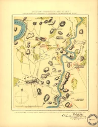 Antietam Sharpsburg et environs. Construit et gravé pour illustrer "La guerre avec le Sud" LOC 99447381