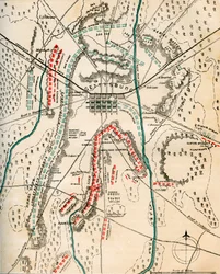 Carte de la bataille de Gettysburg, Pennsylvanie, 1-3 juillet 1863, 1862-1867