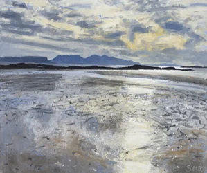 Lumière du soir, marée basse, 2013 (huile sur toile)