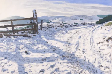 Piste de janvier, 2017 (huile sur toile)