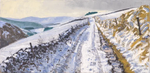 Piste vers Clovenfords, 2017 (huile sur toile)