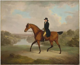 William Yates, Esq., de Springside, sur son cheval préféré