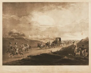Le roi George III dans son carrosse