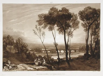 Le pont au second plan