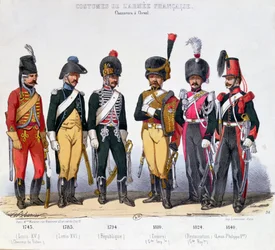Costumes de cavaliers français de 1743 à 1840