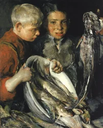 Enfants pêcheurs, ca. 1902