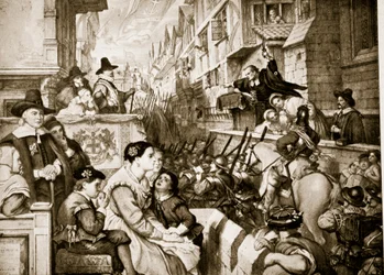 Les milices quittent Londres, illustration de 