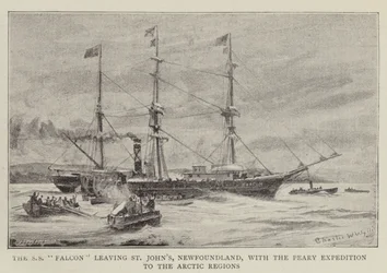 Le SS Falcon quittant St John