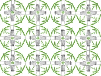 Motif répétitif de matcha, 2018