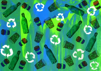 Design de Poubelle de Recyclage