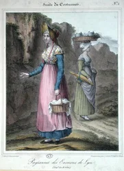 Costumes paysans de la région de Lyon
