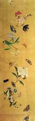 Cent Papillons, Fleurs et Insectes, détail d