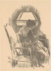 Mme Hassam tricotant (grand)