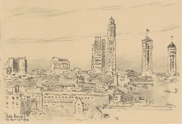 Skyline de New York, bâtiments clairs