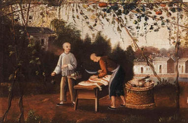 Un boucher chinois et un épicier chinois