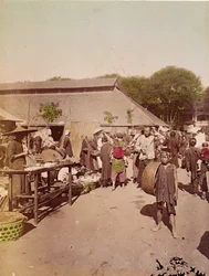 Un marché au Tonkin, vers 1899-1900