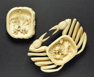 Boîte en forme de crabe, période Qianlong, 1736-95