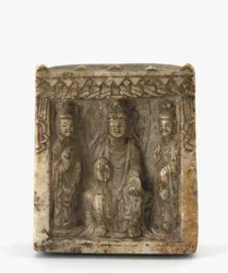 Stèle miniature à quatre faces, possiblement dynastie Wei de l