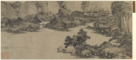 Retraite des érudits sur la rivière, possiblement dynastie Qing