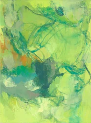 Composition abstraite, Organic/Garden series II, 2022 (huile sur toile de lin)