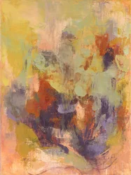 Composition abstraite, série organique VI, 2023 (huile sur toile de lin)
