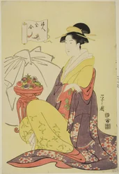 Hotei, de la série « Comparaison des trésors des dieux de la bonne fortune (Fukujin takara awase) », vers 1795