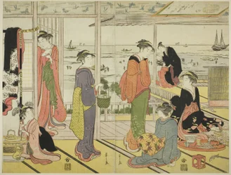 Dans une maison de plaisir à Shinagawa (Shinagawa no rojo)