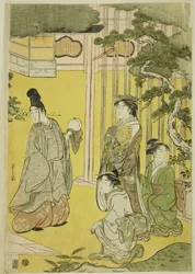 Wakana, Partie 1, de la série "Une parodie à la mode du Conte de Genji"