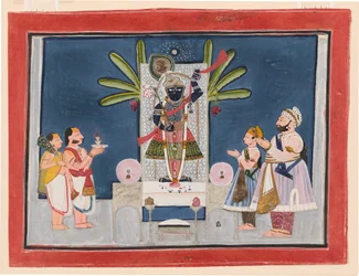 Rawat Gokul Das et Rawat Nahar Singh de Devgarh au culte
