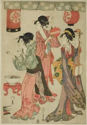 Fête dans une maison de thé, d
