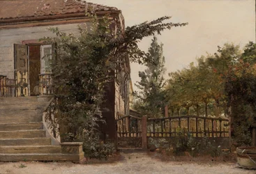 Les marches du jardin menant à l