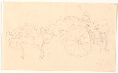 Chariot à deux roues avec attelage