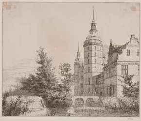 Château de Frederiksborg. Partie près du pont de la Monnaie