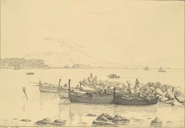 La baie de Naples avec le Vésuve en arrière-plan