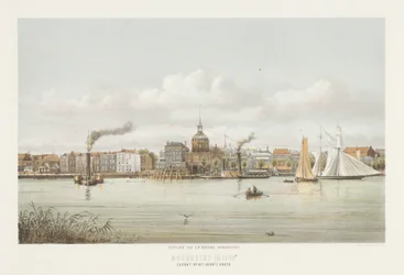 Vue de la Groothoofdspoort à Dordrecht