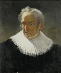 Un vieil homme en costume du 17e siècle