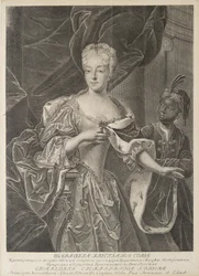 Portrait de la princesse Charlotte de Brunswick-Wolfenbüttel 1694-1715, épouse du tsarévitch Alexeï Petro
